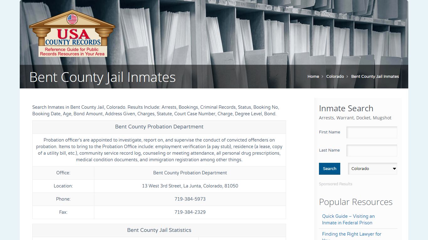 Bent County Jail Inmates | Name Search